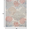 image:imageNourison Home Pompeii Ivory Grey Blue 3 x 5 Area Rug  Easy Clean Non Shedding Bed Room Living Room Dining Room Kitchen 3 x 5Multi Color