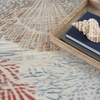image:imageNourison Home Pompeii Ivory Grey Blue 3 x 5 Area Rug  Easy Clean Non Shedding Bed Room Living Room Dining Room Kitchen 3 x 5Multi Color
