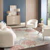 image:imageNourison Home Pompeii Ivory Grey Blue 3 x 5 Area Rug  Easy Clean Non Shedding Bed Room Living Room Dining Room Kitchen 3 x 5Multi Color