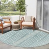 image:imageNourison Home Positano Aqua 6 x Round Area Rug  Easy Clean Non Shedding Bed Room Living Room Dining Room Kitchen 6 x Round