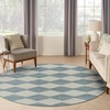 image:imageNourison Home Positano Aqua 8 x Round Area Rug  Easy Clean Non Shedding Bed Room Living Room Dining Room Kitchen 8 x Round
