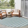 image:imageNourison Home Positano Aqua Ivory 6 x Round Area Rug  Easy Clean Non Shedding Bed Room Living Room Dining Room Kitchen 6 x Round