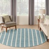 image:imageNourison Home Positano Aqua Ivory 8 x Round Area Rug  Easy Clean Non Shedding Bed Room Living Room Dining Room Kitchen 8 x Round
