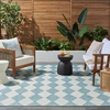image:imageNourison Home Positano Beige 5 x 7 Area Rug  Easy Clean Non Shedding Bed Room Living Room Dining Room Kitchen 5 x 7Aqua