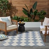 image:imageNourison Home Positano Beige 5 x 7 Area Rug  Easy Clean Non Shedding Bed Room Living Room Dining Room Kitchen 5 x 7Navy Blue