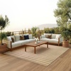 image:imageNourison Home Positano Navy Ivory 22 x 12 Area Rug  Easy Clean Non Shedding Bed Room Living Room Dining Room Kitchen 12 RunnerBeige Ivory