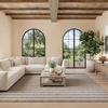 image:imageNourison Home Positano Navy Ivory 22 x 12 Area Rug  Easy Clean Non Shedding Bed Room Living Room Dining Room Kitchen 12 RunnerGrey Ivory