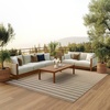 image:imageNourison Home Positano Navy Ivory 22 x 12 Area Rug  Easy Clean Non Shedding Bed Room Living Room Dining Room Kitchen 12 RunnerJute Ivory