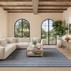 image:imageNourison Home Positano Navy Ivory 22 x 12 Area Rug  Easy Clean Non Shedding Bed Room Living Room Dining Room Kitchen 12 RunnerNavy Ivory