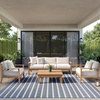 image:imageNourison Home Positano Navy Ivory 22 x 12 Area Rug  Easy Clean Non Shedding Bed Room Living Room Dining Room Kitchen 12 RunnerNavy Ivory