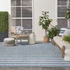 image:imageNourison Home Positano Navy Ivory 22 x 12 Area Rug  Easy Clean Non Shedding Bed Room Living Room Dining Room Kitchen 12 RunnerNavy Ivory