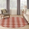 image:imageNourison Home Positano Terracotta 8 x Round Area Rug  Easy Clean Non Shedding Bed Room Living Room Dining Room Kitchen 8 x Round