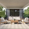 image:imageNourison Home Positano Yellow 6 x 9 Area Rug  Easy Clean Non Shedding Bed Room Living Room Dining Room Kitchen 6 x 9Light Grey