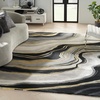 image:imageNourison Home Prismatic Abstract Charcoal Grey 2 x 3 Area Rug Easy Cleaning Non Shedding Bed Room Living Room Dining Room Kitchen 2x3Charcoal Grey
