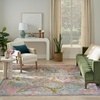 image:imageNourison Home Quaint Harmony Pink Multicolor 710 x 910 Area Rug  Easy Clean Non Shedding Bed Room Living Room Dining Room Kitchen 8 x 10Pink Multicolor