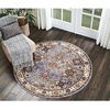 image:imageNourison Home Reseda Traditional Sky 53 x 76 AreaRug Easy Clean Non Shedding Bed Room Living Room Dining Room Kitchen 5x8Blue
