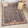 image:imageNourison Home Reseda Traditional Sky 53 x 76 AreaRug Easy Clean Non Shedding Bed Room Living Room Dining Room Kitchen 5x8Blue