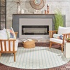 image:imageNourison Home Reversible Indoor Outdoor Navy 8 x Round Area Rug  Easy Clean Non Shedding Bed Room Living Room Dining Room Kitchen 8 x RoundAqua