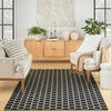 image:imageNourison Home Reversible Indoor Outdoor Navy 8 x Round Area Rug  Easy Clean Non Shedding Bed Room Living Room Dining Room Kitchen 8 x RoundBlack