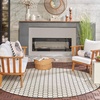 image:imageNourison Home Reversible Indoor Outdoor Navy 8 x Round Area Rug  Easy Clean Non Shedding Bed Room Living Room Dining Room Kitchen 8 x RoundBlack