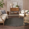 image:imageNourison Home Reversible Indoor Outdoor Navy 8 x Round Area Rug  Easy Clean Non Shedding Bed Room Living Room Dining Room Kitchen 8 x RoundBlack