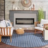 image:imageNourison Home Reversible Indoor Outdoor Navy 8 x Round Area Rug  Easy Clean Non Shedding Bed Room Living Room Dining Room Kitchen 8 x RoundBlue