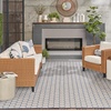 image:imageNourison Home Reversible Indoor Outdoor Navy 8 x Round Area Rug  Easy Clean Non Shedding Bed Room Living Room Dining Room Kitchen 8 x RoundBlue