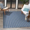image:imageNourison Home Reversible Indoor Outdoor Navy 8 x Round Area Rug  Easy Clean Non Shedding Bed Room Living Room Dining Room Kitchen 8 x RoundBlue