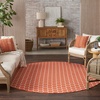 image:imageNourison Home Reversible Indoor Outdoor Navy 8 x Round Area Rug  Easy Clean Non Shedding Bed Room Living Room Dining Room Kitchen 8 x RoundCoral