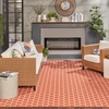 image:imageNourison Home Reversible Indoor Outdoor Navy 8 x Round Area Rug  Easy Clean Non Shedding Bed Room Living Room Dining Room Kitchen 8 x RoundCoral