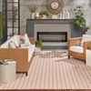 image:imageNourison Home Reversible Indoor Outdoor Navy 8 x Round Area Rug  Easy Clean Non Shedding Bed Room Living Room Dining Room Kitchen 8 x RoundCoral