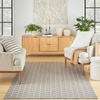 image:imageNourison Home Reversible Indoor Outdoor Navy 8 x Round Area Rug  Easy Clean Non Shedding Bed Room Living Room Dining Room Kitchen 8 x RoundGrey