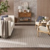 image:imageNourison Home Reversible Indoor Outdoor Navy 8 x Round Area Rug  Easy Clean Non Shedding Bed Room Living Room Dining Room Kitchen 8 x RoundGrey