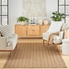 image:imageNourison Home Reversible Indoor Outdoor Navy 8 x Round Area Rug  Easy Clean Non Shedding Bed Room Living Room Dining Room Kitchen 8 x RoundNatural