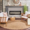 image:imageNourison Home Reversible Indoor Outdoor Navy 8 x Round Area Rug  Easy Clean Non Shedding Bed Room Living Room Dining Room Kitchen 8 x RoundNatural