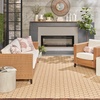 image:imageNourison Home Reversible Indoor Outdoor Navy 8 x Round Area Rug  Easy Clean Non Shedding Bed Room Living Room Dining Room Kitchen 8 x RoundNatural