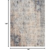image:imageNourison Home Rustic Textures Rustic IvorySilver 53 x round Area Rug Easy Cleaning Non Shedding Bed Room Living Room Dining Room Kitchen 5 RoundGreyBeige