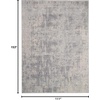image:imageNourison Home Rustic Textures Rustic IvorySilver 53 x round Area Rug Easy Cleaning Non Shedding Bed Room Living Room Dining Room Kitchen 5 RoundIvorySilver
