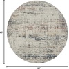 image:imageNourison Home Rustic Textures Rustic Light Grey Multi 53 x round Area Rug Easy Cleaning Non Shedding Bed Room Living Room Dining Room Kitchen 5 RoundLight Grey Multi