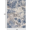 image:imageNourison Home Rustic Textures Traditional GreyBlue 53 x round Area Rug Easy Cleaning Non Shedding Bed Room Living Room Dining Room Kitchen 5 RoundGreyBlue