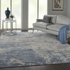 image:imageNourison Home Rustic Textures Traditional GreyBlue 53 x round Area Rug Easy Cleaning Non Shedding Bed Room Living Room Dining Room Kitchen 5 RoundGreyBlue