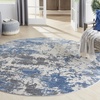image:imageNourison Home Rustic Textures Traditional GreyBlue 53 x round Area Rug Easy Cleaning Non Shedding Bed Room Living Room Dining Room Kitchen 5 RoundGreyBlue