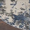 image:imageNourison Home Rustic Textures Traditional GreyBlue 53 x round Area Rug Easy Cleaning Non Shedding Bed Room Living Room Dining Room Kitchen 5 RoundGreyBlue