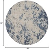 image:imageNourison Home Rustic Textures Traditional Vintage GreyBlue 53 x round Area Rug Easy Cleaning Non Shedding Bed Room Living Room Dining Room Kitchen 5 RoundGreyBlue