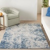 image:imageNourison Home Rustic Textures Traditional Vintage GreyBlue 53 x round Area Rug Easy Cleaning Non Shedding Bed Room Living Room Dining Room Kitchen 5 RoundGreyBlue