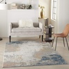 image:imageNourison Home Rustic Textures Vintage GreyBlue 53 x round Area Rug Easy Cleaning Non Shedding Bed Room Living Room Dining Room Kitchen 5 RoundGreyBlue