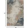 image:imageNourison Home Rustic Textures Vintage GreyBlue 53 x round Area Rug Easy Cleaning Non Shedding Bed Room Living Room Dining Room Kitchen 5 RoundGreyBlue