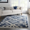 image:imageNourison Home Scandinavian Shag Denim Blue 710 x 106 Area Rug Easy Clean Non Shedding Bed Room Living Room Dining Room Kitchen 8x11Denim Blue