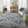 image:imageNourison Home Scandinavian Shag Denim Blue 710 x 106 Area Rug Easy Clean Non Shedding Bed Room Living Room Dining Room Kitchen 8x11Denim Blue