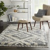 image:imageNourison Home Scandinavian Shag Denim Blue 710 x 106 Area Rug Easy Clean Non Shedding Bed Room Living Room Dining Room Kitchen 8x11GreyIvory